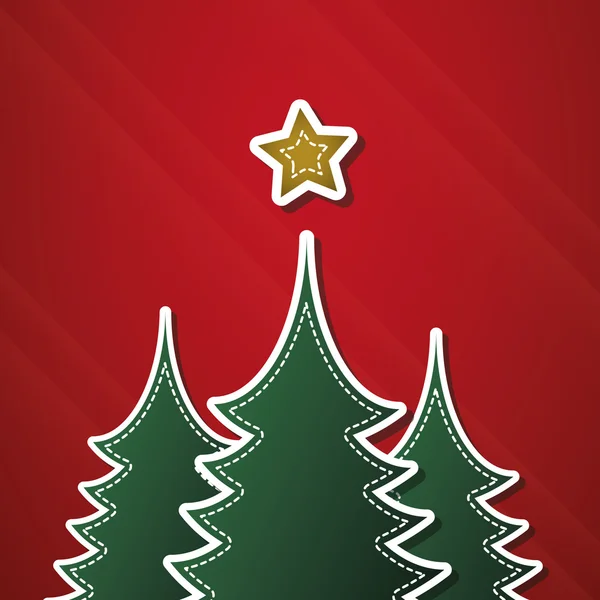 Modèle de carte de Noël vecteur — Image vectorielle