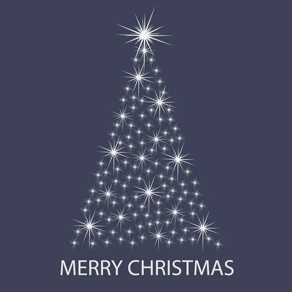 Christmas Tree Card — Stock Vector