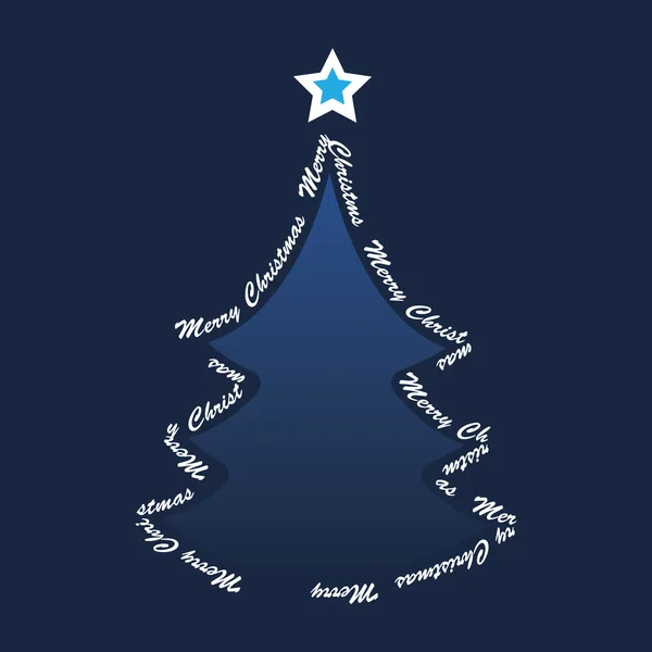 Tarjeta árbol de Navidad — Vector de stock