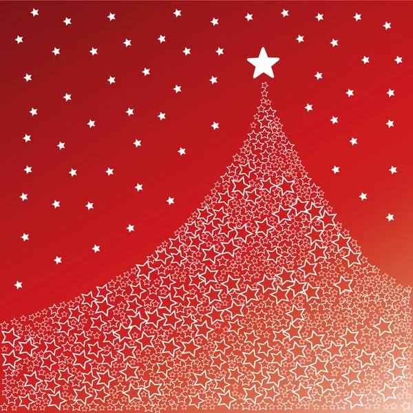 Fondo del árbol de Navidad: Estrellas — Vector de stock