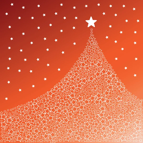 Christmas Tree Background: Stars — Stock Vector
