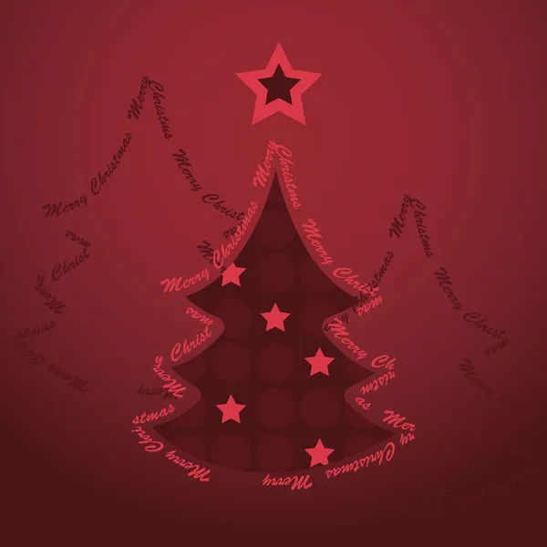 Noel ağacı kartı — Stok Vektör
