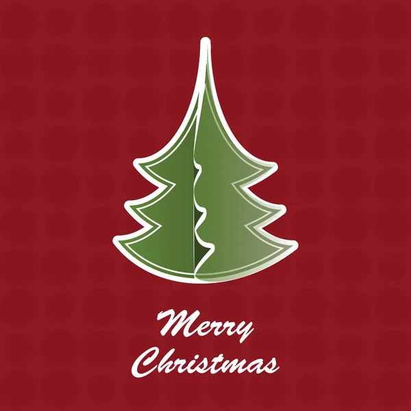 Carte sapin de Noël — Image vectorielle