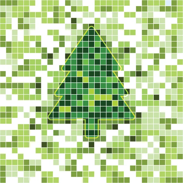 Cartão de árvore de Natal — Vetor de Stock