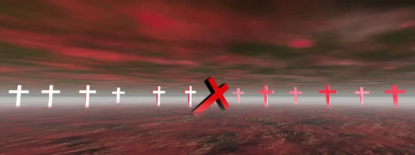 Cross röd — Stockfoto