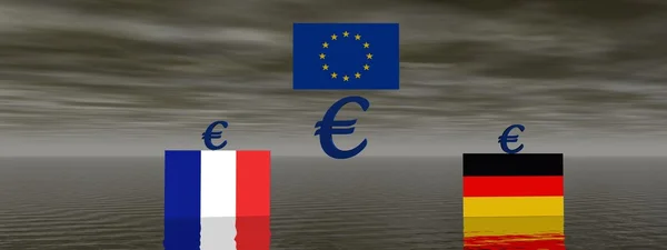 Euro modrý — Stock fotografie