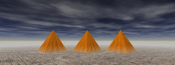 Pyramiden gelb — Stockfoto