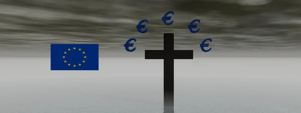 Euro azul — Foto de Stock