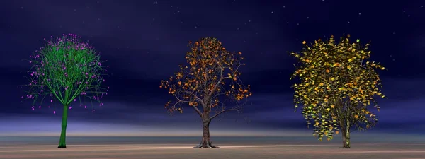 ต้นไม้ภูมิทัศน์ — ภาพถ่ายสต็อก