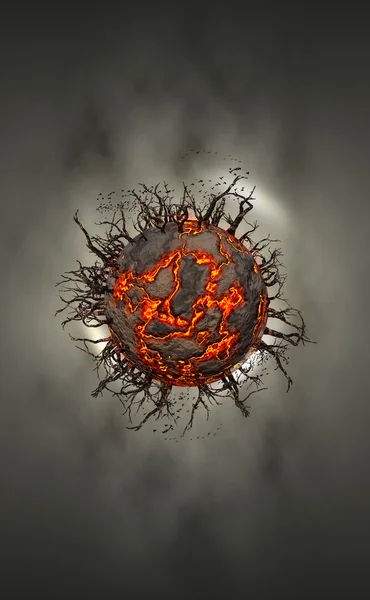 Concepto de Halloween globo miniatura — Foto de Stock