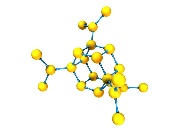 Molekül auf Weiß isoliert — Stockfoto