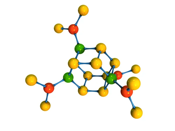 Molekula elszigetelt fehér — Stock Fotó