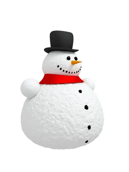 Χαρούμενος χιονάνθρωπος — Φωτογραφία Αρχείου