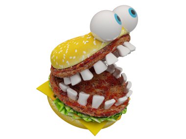 Crazy burger clipart