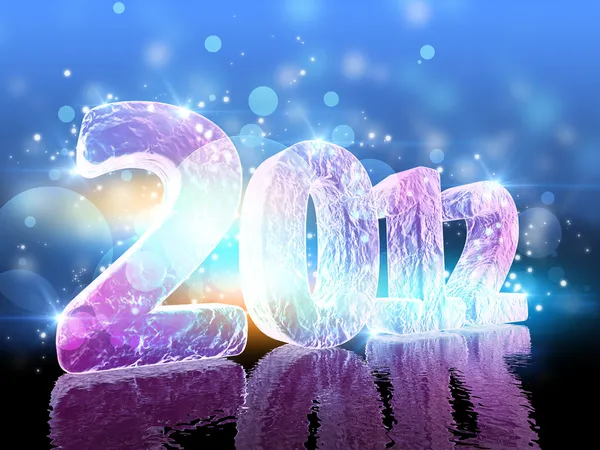 Réveillon du Nouvel An 2012 (Glace chiffres ) — Photo