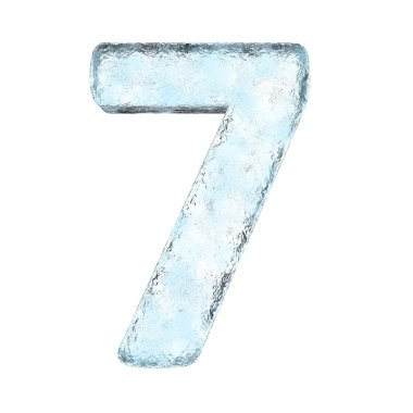 Icing alphabet the number 7 (High definition isolated on white) clipart