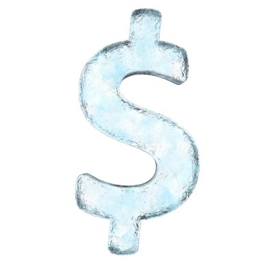 Icing alphabet the sign $ (High definition isolated on white) clipart