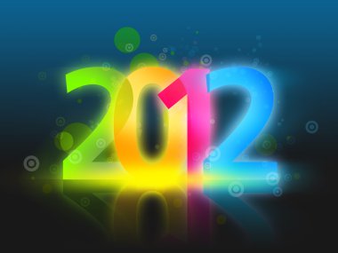 New Year Eve 2012 (Color figures) clipart