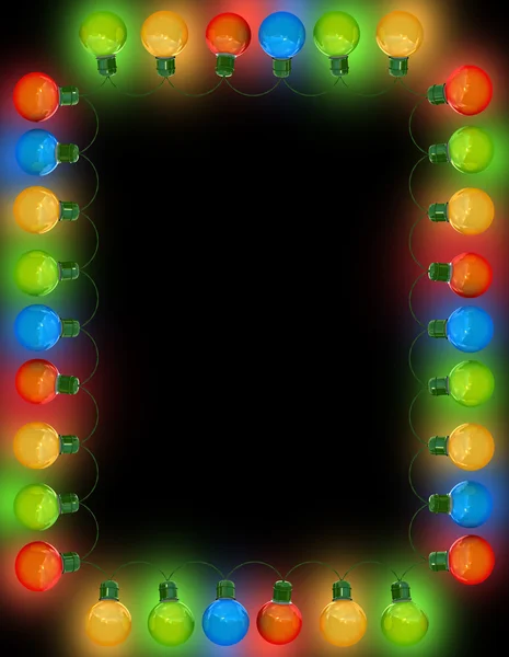 Frame of Christmas lights — Stock Photo, Image