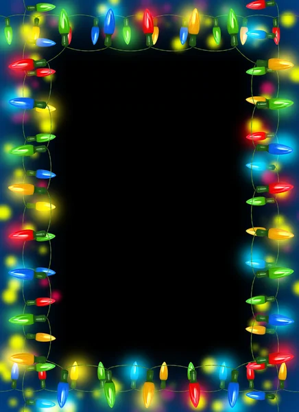 Frame of Christmas lights — Stock Photo, Image