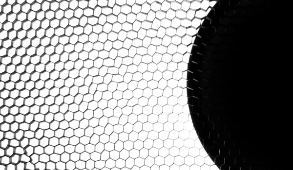 Malla de hexágono metálico abstracto — Foto de Stock
