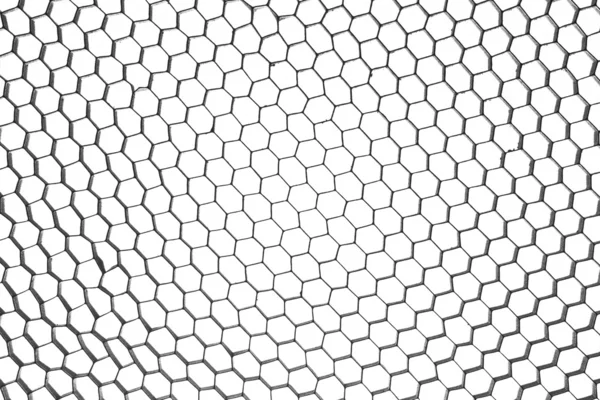 Maille hexagonale métallique abstraite — Photo
