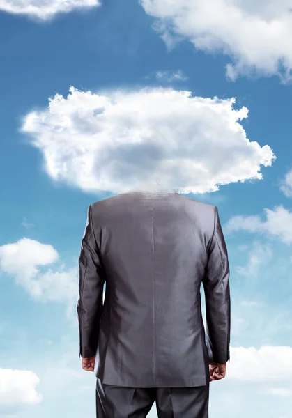 Kopf in den Wolken — Stockfoto