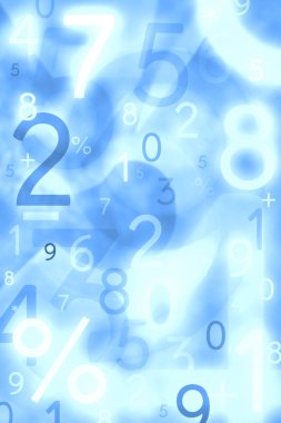 Abstract numbers clipart