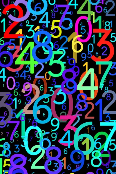Abstract colorful numbers — Stock Photo, Image