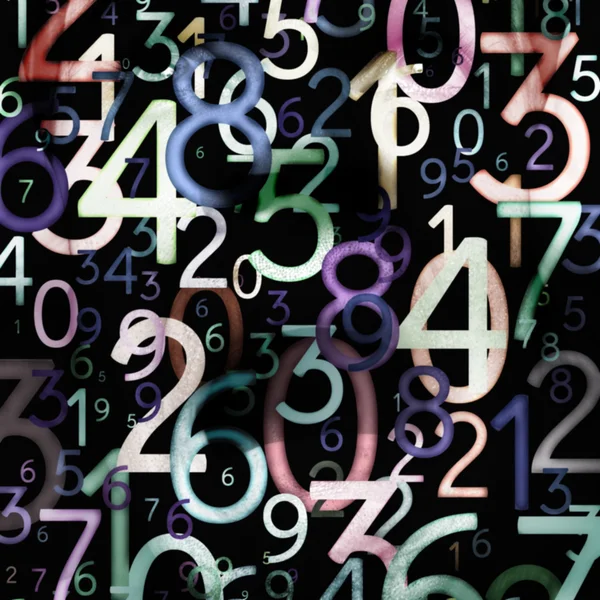 Abstract colorful numbers — Stock Photo, Image