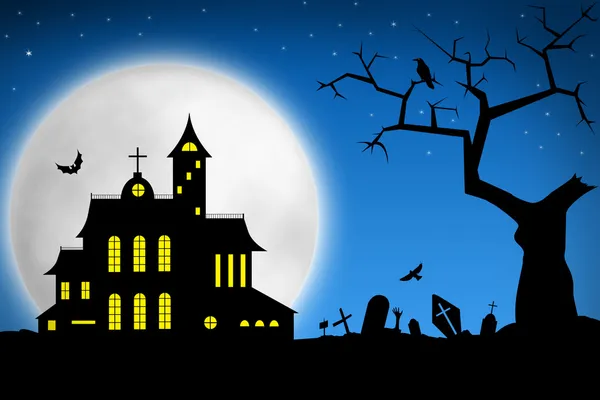 Noite de Halloween assustadora — Fotografia de Stock