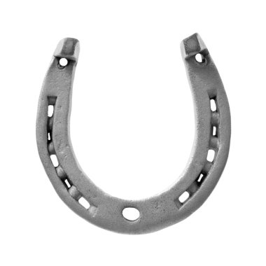 Horseshoe isolated on white clipart