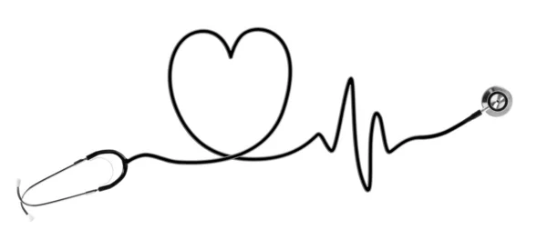 Stetoskop z rytmu serca — Zdjęcie stockowe