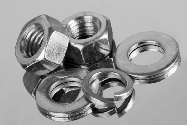 Nuts and washers — Stock Photo, Image