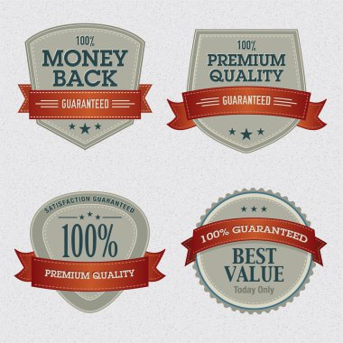 Set of Premium Quality Labels clipart