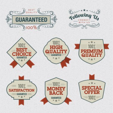 Set of Premium Quality Labels clipart