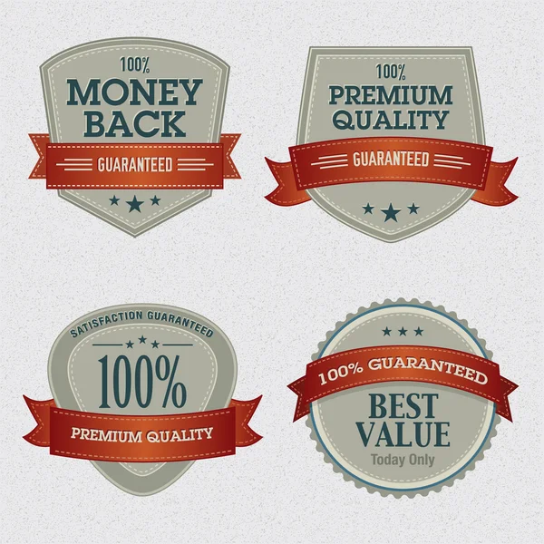 Készlet prémium minőségű címkék — Stock Vector