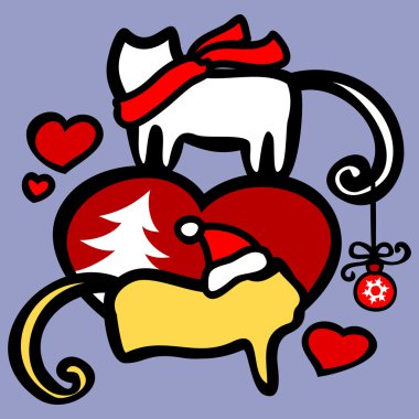 Xmas cats clipart