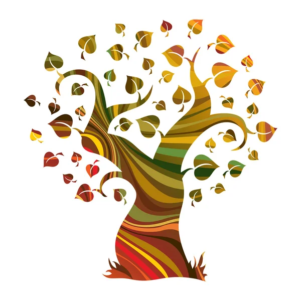 Multicolour arka ağaç — Stok Vektör