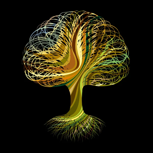 Vícebarevného abstraktní strom — Stockový vektor