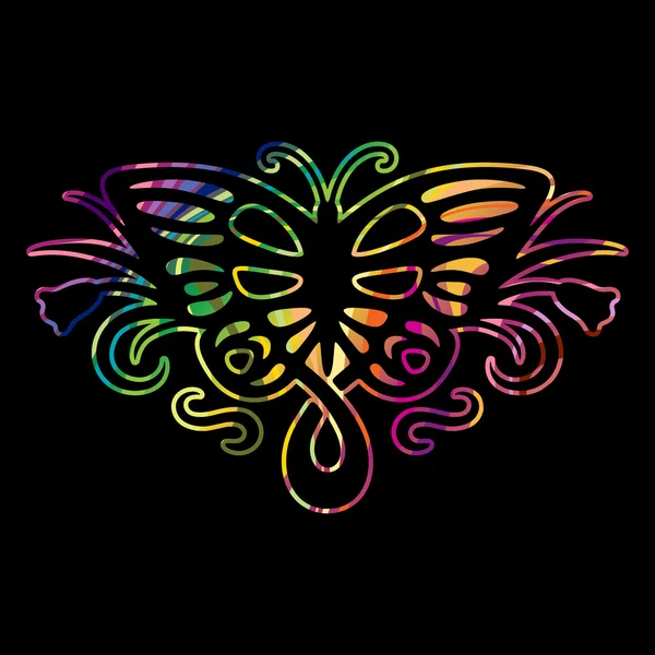 Farfalla arcobaleno — Vettoriale Stock