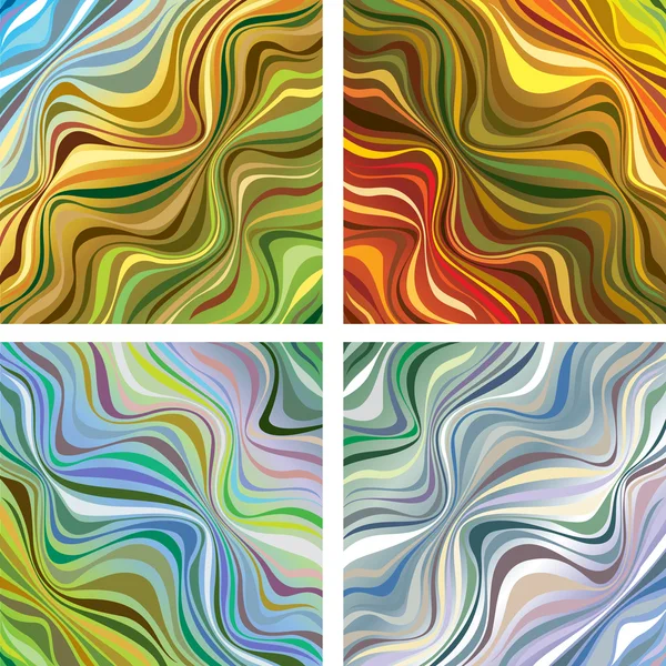 Textures abstraites avec des lignes ondulées — Image vectorielle