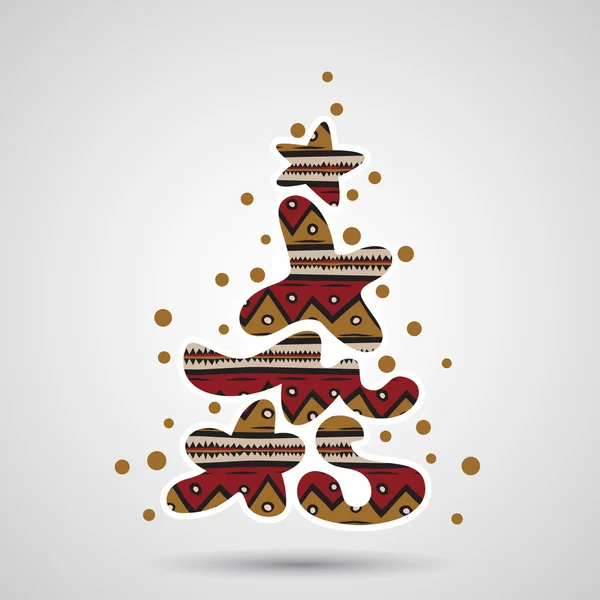 クリスマス ツリー - グラフィティのテキスト — ストックベクタ