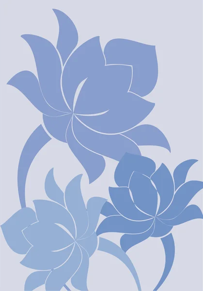Fleurs et ondules.1 — Image vectorielle