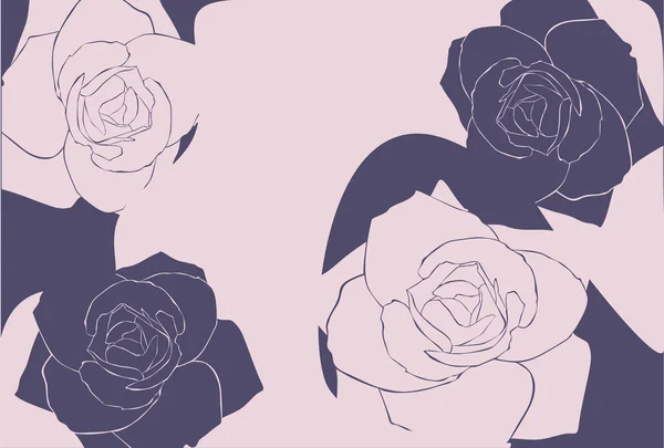 Quattro rose — Vettoriale Stock