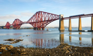 Forth Bridge in Scotland clipart