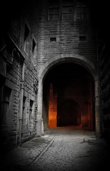 Dark courtyard — Stock Photo, Image
