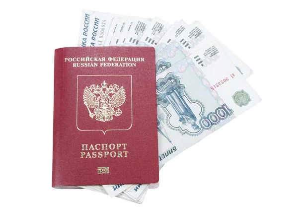 Paszport i pieniądze — Zdjęcie stockowe