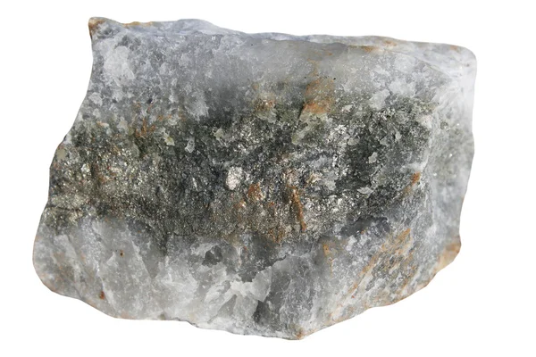 Il campione di minerale d'oro solforico di quarzo — Foto Stock