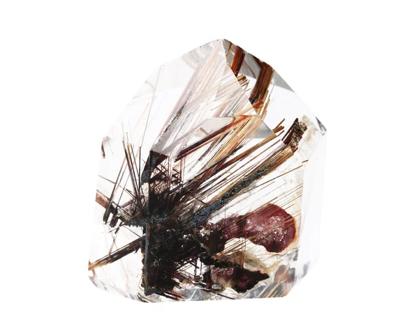 Minerální quartz s rutil — Stock fotografie